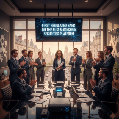 Amina Makes History as the First Regulated Bank on the EUs Blockchain Securities Platform!